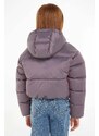 Dětská bunda Calvin Klein Jeans šedá barva