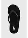 Dětské žabky Polo Ralph Lauren černá barva