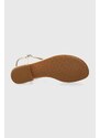 Kožené sandály Lauren Ralph Lauren Ellington dámské, béžová barva, 802935549002