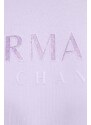 Mikina Armani Exchange dámská, fialová barva, s potiskem, 3DYM78 YJEPZ