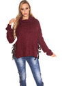 Style fashion Trendy pletený svetr KouCla XL Collar