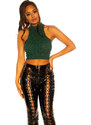 Style fashion Sexy rolák Crop Jumper