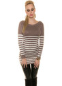 Style fashion Sexy KouCla sweater/dress striped with buttons