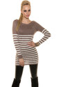 Style fashion Sexy KouCla sweater/dress striped with buttons