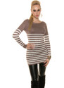 Style fashion Sexy KouCla sweater/dress striped with buttons