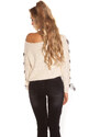 Style fashion Sexy KouCla knit sweater with lacing