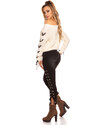 Style fashion Sexy KouCla knit sweater with lacing