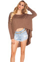 Style fashion Trendy KouCla HighLow Oversize Crop Shirt