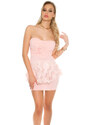 Style fashion Sexy KouCla mini dress with peplum lace