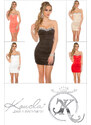 Style fashion Sexy bandeau-minidress KouCla s kamínky