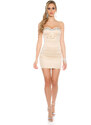 Style fashion Sexy bandeau-minidress KouCla s kamínky