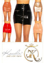 Style fashion Sexy KouCla Leatherlook Mini sukně se zipem