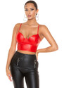 Style fashion Sexy top Koucla Wetlook Bustier / Cropped Top