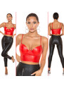 Style fashion Sexy top Koucla Wetlook Bustier / Cropped Top
