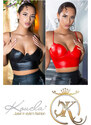 Style fashion Sexy top Koucla Wetlook Bustier / Cropped Top