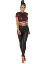 Style fashion Sexy top KouclaWetLook Cropped Top