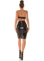 Style fashion Sexy Koucla Latex Look Highwaist Sukně se zipem