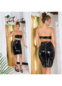 Style fashion Sexy Koucla Latex Look Highwaist Sukně se zipem