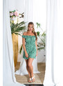 Style fashion Sexy Koucla short off-shoulder Overall with flowers