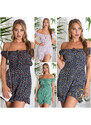 Style fashion Sexy Koucla short off-shoulder Overall with flowers