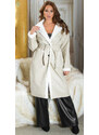 Style fashion Sexy kožený zimní kabát