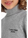 Dětský svetr Calvin Klein Jeans šedá barva