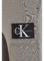 Dětské tepláky Calvin Klein Jeans šedá barva, hladké
