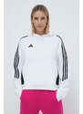 Tepláková mikina adidas Performance Tiro24 bílá barva, s kapucí, s aplikací, IR7508