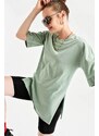 Bigdart 4123 Slit Oversize T-Shirt - Çağla