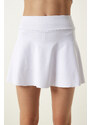 Happiness İstanbul White Tights Mini Tennis Skirt