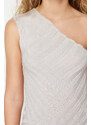 Trendyol Stone One-Shoulder Premium Yarn / Special Yarn Knitwear Blouse