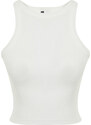 Trendyol Ecru Crop Fitted/Body-Sitting Barbell Collar Cotton Flexible Knitted Tank Top