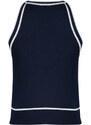 Trendyol Navy Blue Barbell Neck Contrast Color Block Knitwear Blouse