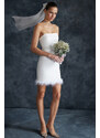 Trendyol Bridal White Body-Sitting Woven Wedding/Wedding Stylish Evening Dress