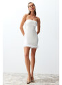 Trendyol Bridal White Body-Sitting Woven Wedding/Wedding Stylish Evening Dress