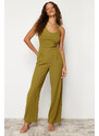 Trendyol Green Maxi Crepe Woven Jumpsuit