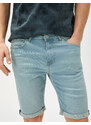 Koton Denim Shorts Fold Detailed Pocket Buttoned