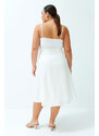 Trendyol Curve White High Ribbon Detailed Woven Bridal Skirt