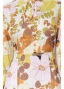 Trendyol Yellow Floral Patterned Cotton Woven Dress with Flared Skirt