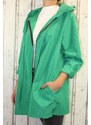 Italy Moda Dámská šusťáková bunda - vhodná pro silnější postavu - zelená