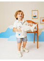 Koton Denim Bib Overalls Shorts With Pocket Cotton Cotton