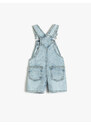 Koton Denim Overalls Shorts Pocket Cotton