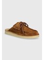 Semišové pantofle Clarks Originals DSRT Nomad Mule pánské, hnědá barva, 26175863