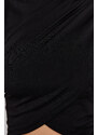 Trendyol Black High Neck Short Sleeve Draped Crop Blouse Knitted Blouse