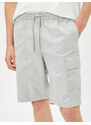 Koton Shorts with Cargo Pocket, Lace-Up Waist Stitching Detail.