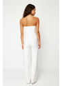 Trendyol Bridal White Wide Leg Woven Fitted Jumpsuit