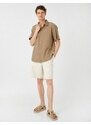 Koton Summer Shirt with Short Sleeves, Classic Collar Buttoned Cotton