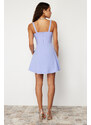 Trendyol Light Blue Open Waist/Skater Mini Dress