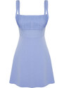 Trendyol Light Blue Open Waist/Skater Mini Dress