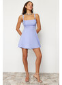 Trendyol Light Blue Open Waist/Skater Mini Dress